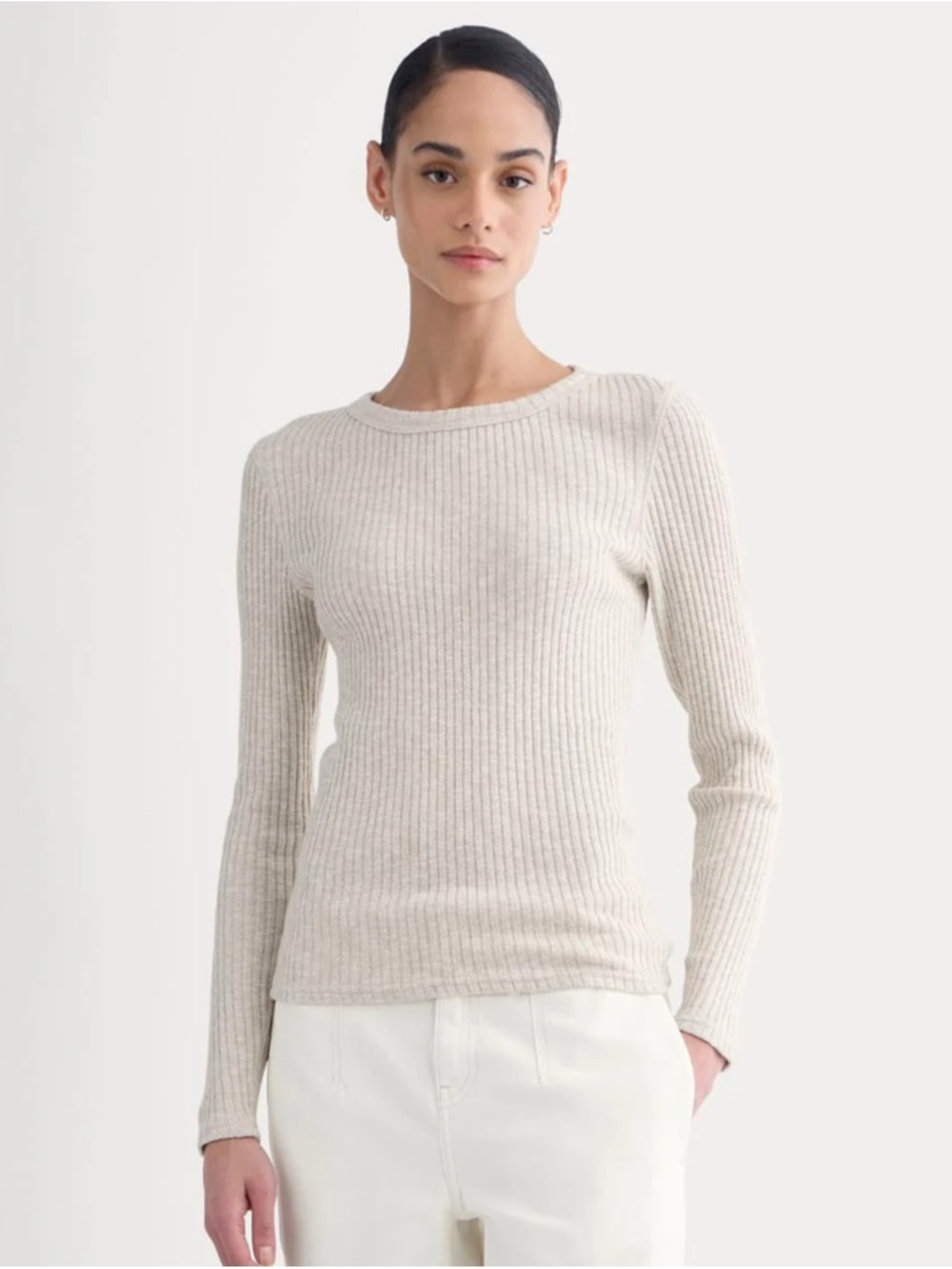 Everlane - The Cozy Rib Long-Sleeve Tee (S)